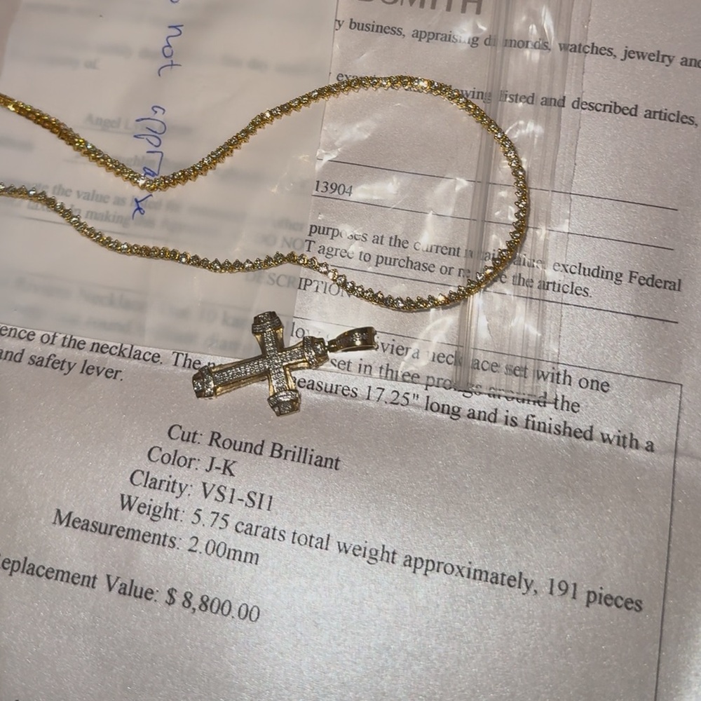 Gold Cross Pendant Necklace